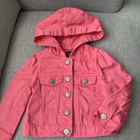 New Gap Jeans Hoodie Jacket sz 2 - Picture 2 of 5